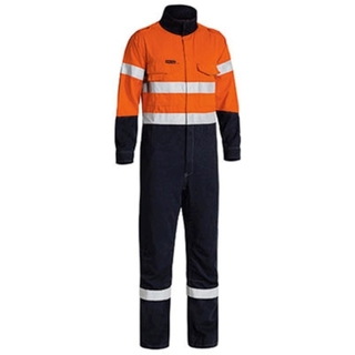 WORKWEAR, SAFETY & CORPORATE CLOTHING SPECIALISTS TENCATE TECASAFE  PLUS TAPED TWO TONE HI VIS ENGINEERED FR VENTED COVERALL