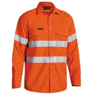 WORKWEAR, SAFETY & CORPORATE CLOTHING SPECIALISTS TENCATE TECASAFE  PLUS 700 TAPED HI VIS FR VENTED SHIRT - LONG SLEEVE