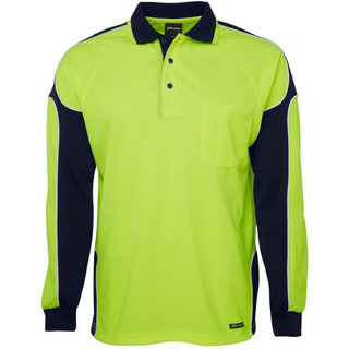 WORKWEAR, SAFETY & CORPORATE CLOTHING SPECIALISTS JB's HI VIS 4602.1 L/S ARM PANEL POLO