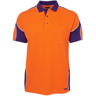 WORKWEAR, SAFETY & CORPORATE CLOTHING SPECIALISTS JB's HI VIS 4602.1 S/S ARM PANEL POLO