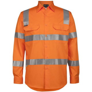 WORKWEAR, SAFETY & CORPORATE CLOTHING SPECIALISTS JB's HV (D+N) L/S 150G Vic Rail W/Shirt