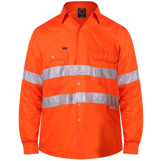 WORKWEAR, SAFETY & CORPORATE CLOTHING SPECIALISTS Open Front Shirt with 3M 8910 Reflective Tape