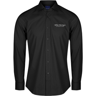 WORKWEAR, SAFETY & CORPORATE CLOTHING SPECIALISTS Nicholson - Mens Premium Poplin Long Sl Slim Shirt