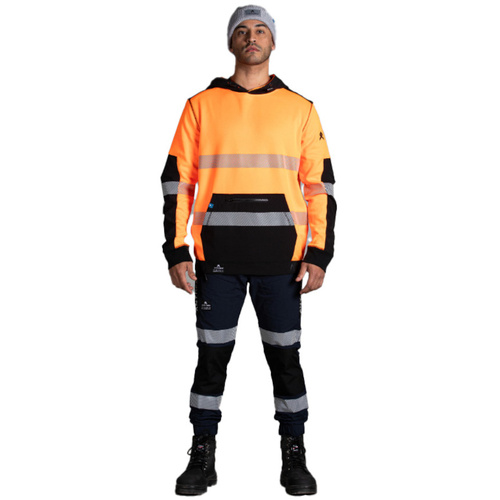 WORKWEAR, SAFETY & CORPORATE CLOTHING SPECIALISTS - Taped Tech Hi Vis Hooded Sweatshirt