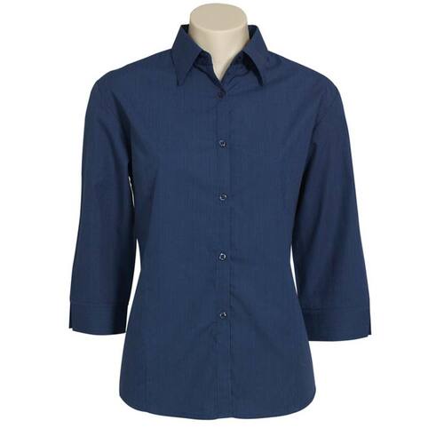 WORKWEAR, SAFETY & CORPORATE CLOTHING SPECIALISTS - Ladies 3/4 Slv Chk Shirt