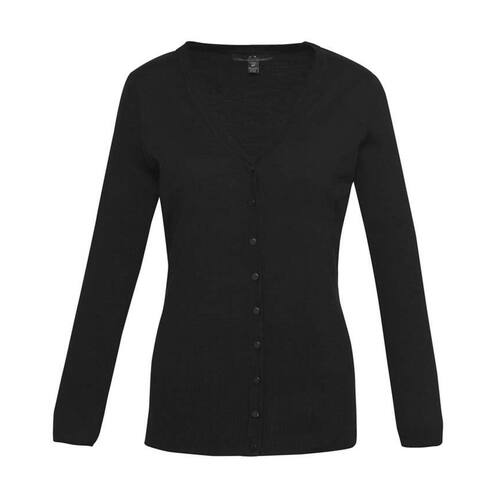 WORKWEAR, SAFETY & CORPORATE CLOTHING SPECIALISTS Milano Ladies Cardigan-Black-2XL