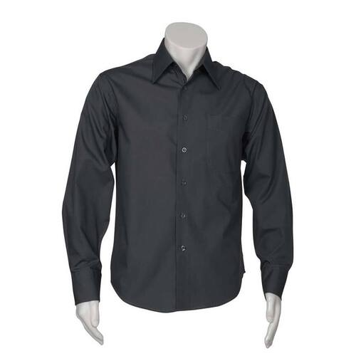 WORKWEAR, SAFETY & CORPORATE CLOTHING SPECIALISTS Mens Metro Corp Shirt-Charcoal-2XL