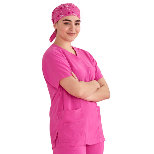 WORKWEAR, SAFETY & CORPORATE CLOTHING SPECIALISTS - PINK RIBBON U Scrub Cap