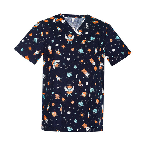 WORKWEAR, SAFETY & CORPORATE CLOTHING SPECIALISTS - Space Party Mens Scrub Top