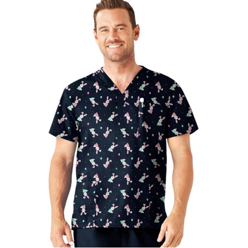 WORKWEAR, SAFETY & CORPORATE CLOTHING SPECIALISTS - EASTER Mens V - Nk Scrub Top S/S