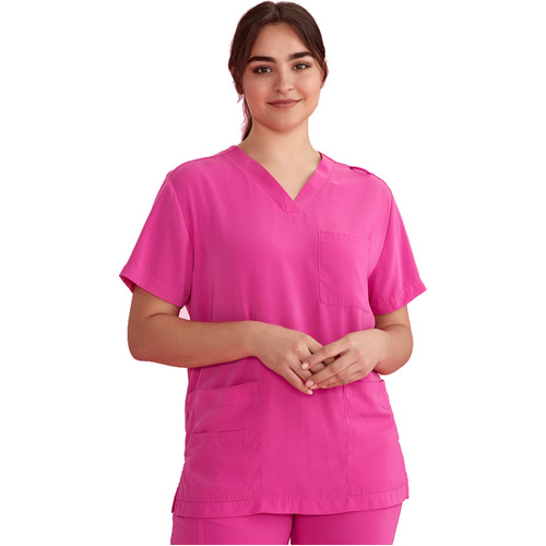 WORKWEAR, SAFETY & CORPORATE CLOTHING SPECIALISTS - PINK RIBBON U Scrub Top