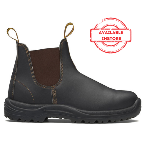 WORKWEAR, SAFETY & CORPORATE CLOTHING SPECIALISTS Brown premium oil tanned leather elastic side safety boot