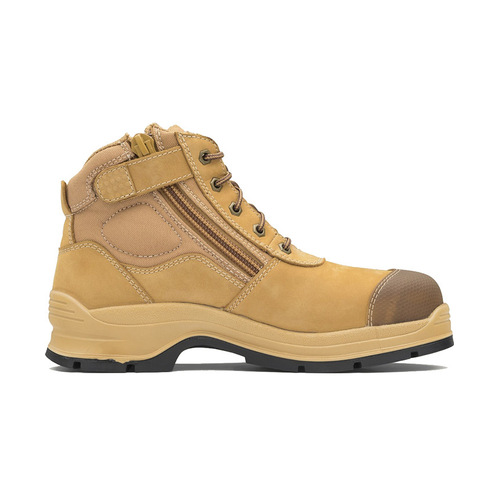 WORKWEAR, SAFETY & CORPORATE CLOTHING SPECIALISTS Wheat nubuck zip side ankle safety hiker.