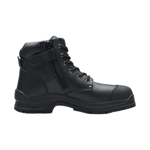 WORKWEAR, SAFETY & CORPORATE CLOTHING SPECIALISTS - Black microfibre zip side ankle safety boot