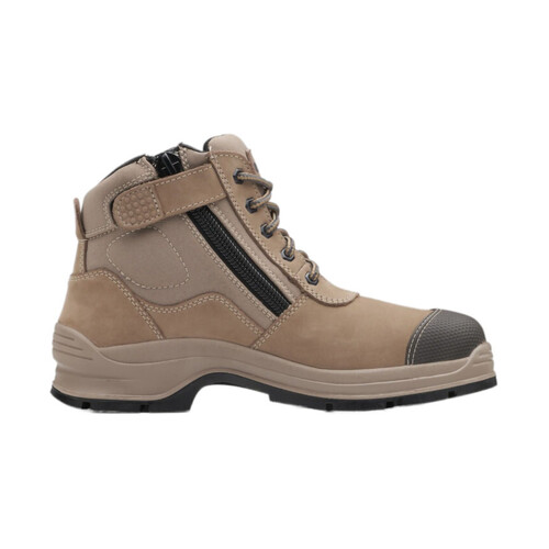 WORKWEAR, SAFETY & CORPORATE CLOTHING SPECIALISTS - Stone nubuck zip side ankle safety boot