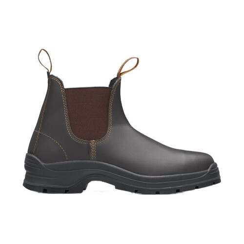 WORKWEAR, SAFETY & CORPORATE CLOTHING SPECIALISTS - Brown waxy leather elastic side boot - v cut