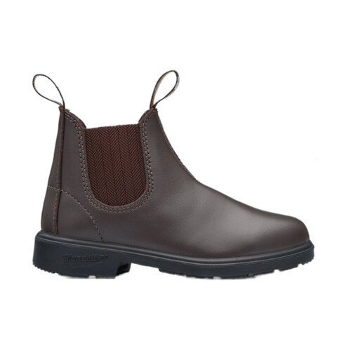 WORKWEAR, SAFETY & CORPORATE CLOTHING SPECIALISTS - Child's brown premium leather elastic side boot