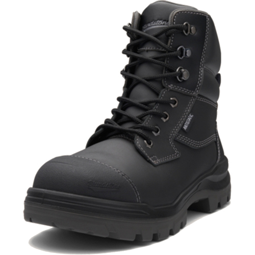 WORKWEAR, SAFETY & CORPORATE CLOTHING SPECIALISTS RotoFlex Black water-resistant Platinum leather 150mm zip sided safety boot