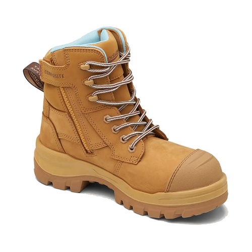 WORKWEAR, SAFETY & CORPORATE CLOTHING SPECIALISTS - RotoFlex Wheat water-resistant nubuck 150mm zip side women's safety boot