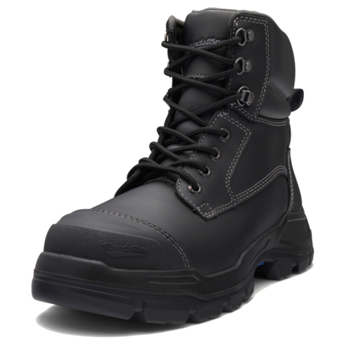 WORKWEAR, SAFETY & CORPORATE CLOTHING SPECIALISTS RotoFlex Black water-resistant Platinum leather 150mm zip sided safety boot