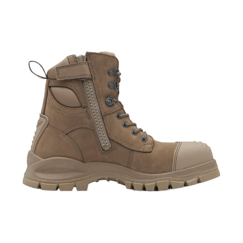 WORKWEAR, SAFETY & CORPORATE CLOTHING SPECIALISTS - DISCONTINUED - 984 - Xfoot Rubber - Stone water-resistant nubuck, 150mm zip side safety boot