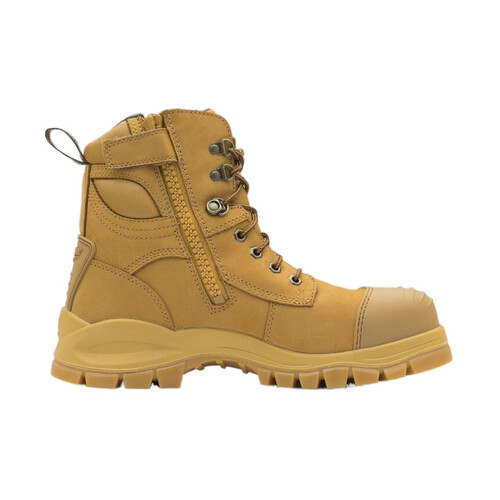 WORKWEAR, SAFETY & CORPORATE CLOTHING SPECIALISTS Wheat water resistant nubuck lace up/zip ankle safety boot