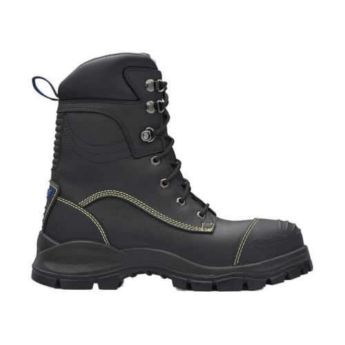 WORKWEAR, SAFETY & CORPORATE CLOTHING SPECIALISTS - Black platinum quality water resistant upper high leg safety boot with non-metallic penetration resistant insole