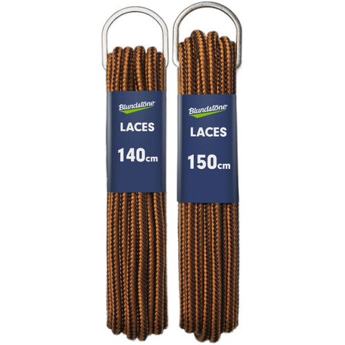 WORKWEAR, SAFETY & CORPORATE CLOTHING SPECIALISTS - Laces - round, tan/brown, polyester. 150cm length for sizes 8 - 13