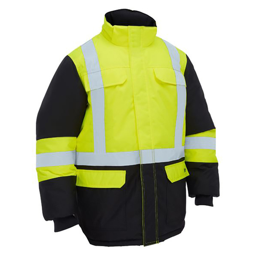 WORKWEAR, SAFETY & CORPORATE CLOTHING SPECIALISTS - H Taped Hi Vis Freezer Hooded Jacket