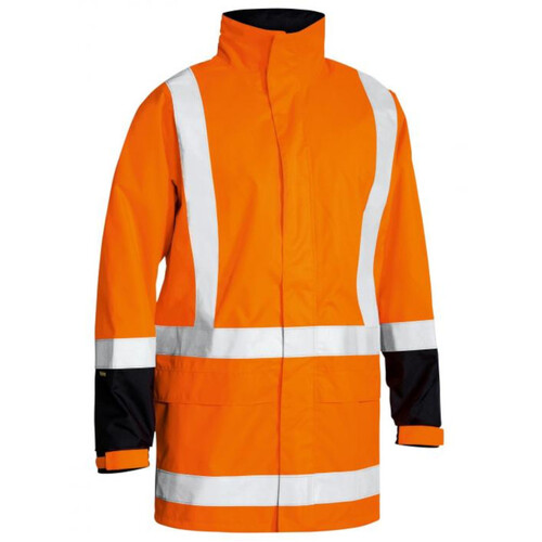 WORKWEAR, SAFETY & CORPORATE CLOTHING SPECIALISTS - TAPED HI VIS RAIN SHELL JACKET (WATERPROOF)