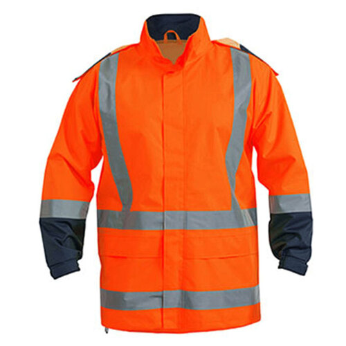 WORKWEAR, SAFETY & CORPORATE CLOTHING SPECIALISTS TAPED HI VIS RAIN SHELL JACKET (WATERPROOF)