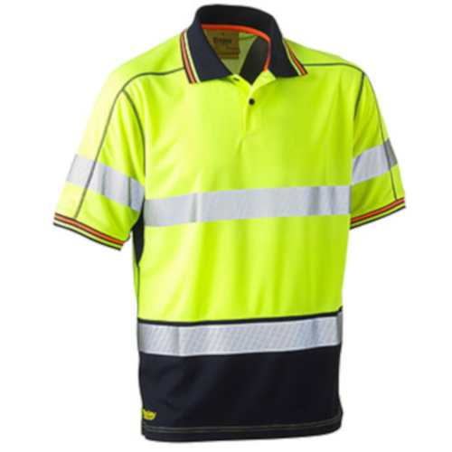 WORKWEAR, SAFETY & CORPORATE CLOTHING SPECIALISTS - TAPED HI VIS POLYESTER MESH POLO - SHORT SLEEVE