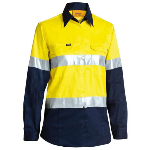 WORKWEAR, SAFETY & CORPORATE CLOTHING SPECIALISTS WOMENS 3M TAPED COOL LIGHTWEIGHT HI VIS SHIRT - LONG SLEEVE