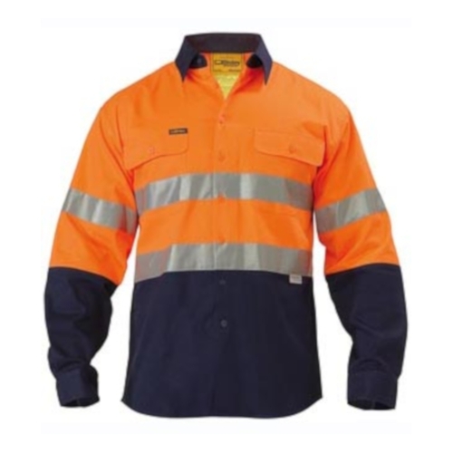 WORKWEAR, SAFETY & CORPORATE CLOTHING SPECIALISTS - 3M TAPED HI VIS DRILL SHIRT - LONG SLEEVE