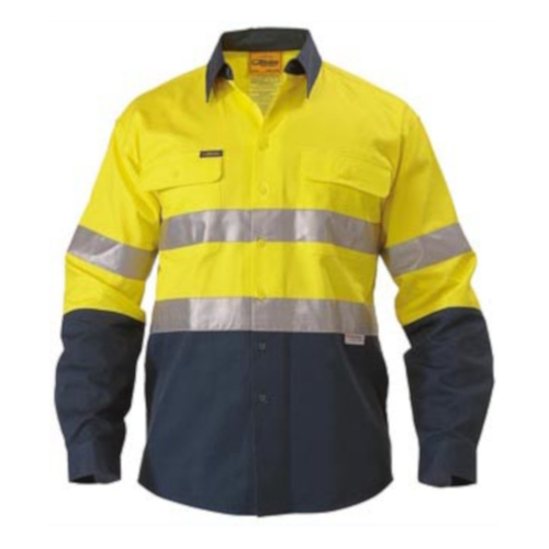 WORKWEAR, SAFETY & CORPORATE CLOTHING SPECIALISTS - 3M TAPED HI VIS DRILL SHIRT - LONG SLEEVE