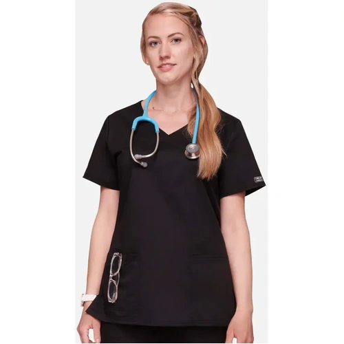 WORKWEAR, SAFETY & CORPORATE CLOTHING SPECIALISTS - Poly Cotton Stretch V Neck Top