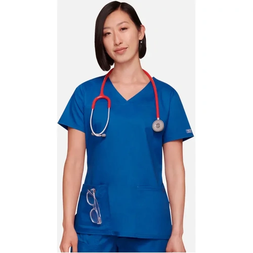 WORKWEAR, SAFETY & CORPORATE CLOTHING SPECIALISTS Poly Cotton Stretch V Neck Top