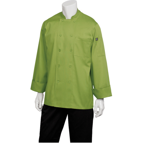 WORKWEAR, SAFETY & CORPORATE CLOTHING SPECIALISTS Genova Lime Basic Chef Jacket