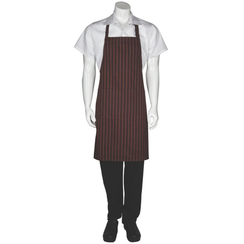 WORKWEAR, SAFETY & CORPORATE CLOTHING SPECIALISTS Brown/Orange Striped Bib Apron