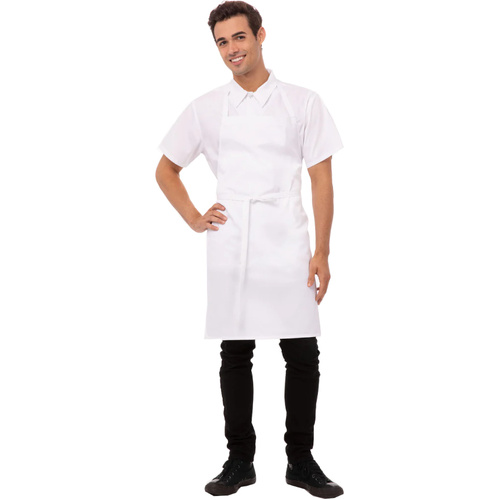 WORKWEAR, SAFETY & CORPORATE CLOTHING SPECIALISTS White Bib Apron No Pocket