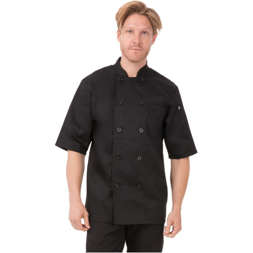 WORKWEAR, SAFETY & CORPORATE CLOTHING SPECIALISTS Chambery Black Basic Chef Jacket