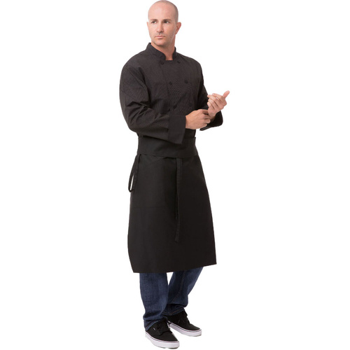 WORKWEAR, SAFETY & CORPORATE CLOTHING SPECIALISTS Black Tapered Apron w/ Flap