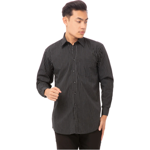 WORKWEAR, SAFETY & CORPORATE CLOTHING SPECIALISTS Men's Onyx Classic Pinstripe Dress Shirt