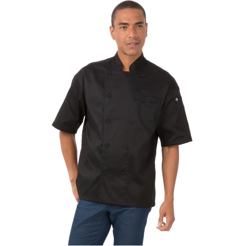 WORKWEAR, SAFETY & CORPORATE CLOTHING SPECIALISTS Palermo Short Sleeve Chef Jacket w/ Cool Vent