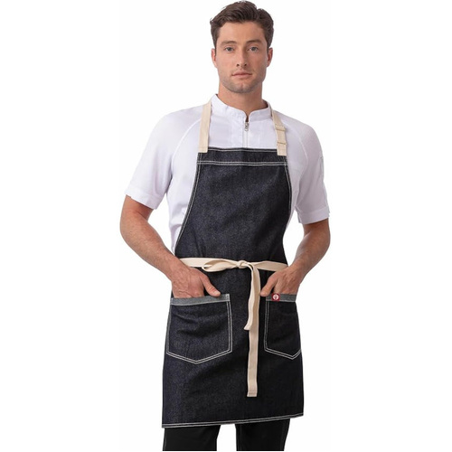 WORKWEAR, SAFETY & CORPORATE CLOTHING SPECIALISTS Indigo Blue Denim Crossover Apron