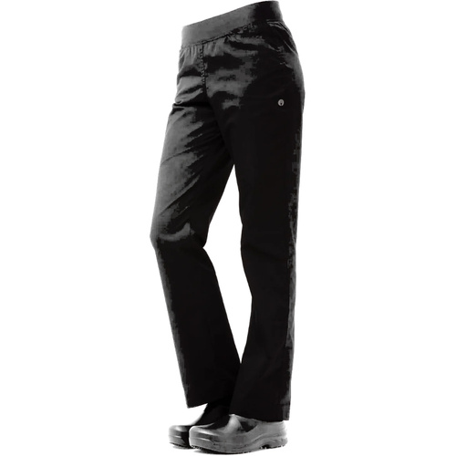WORKWEAR, SAFETY & CORPORATE CLOTHING SPECIALISTS Womens Black Lightweight Slim Pants