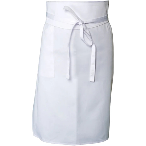 WORKWEAR, SAFETY & CORPORATE CLOTHING SPECIALISTS White Tapered Apron w/ Flap