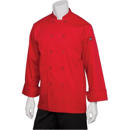 WORKWEAR, SAFETY & CORPORATE CLOTHING SPECIALISTS Nantes Red Basic Chef Jacket