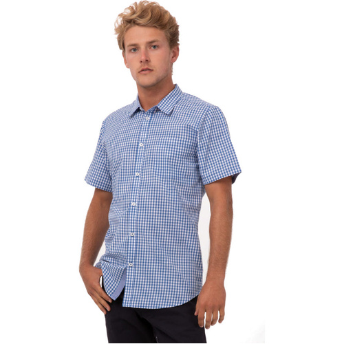 WORKWEAR, SAFETY & CORPORATE CLOTHING SPECIALISTS Gingham Short Sleeve Dress Shirt Mens