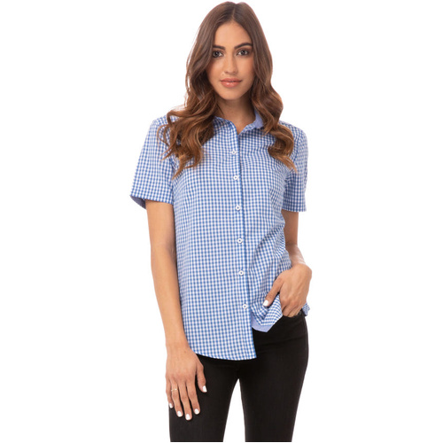 WORKWEAR, SAFETY & CORPORATE CLOTHING SPECIALISTS Gingham Short Sleeve Dress Shirt Ladies